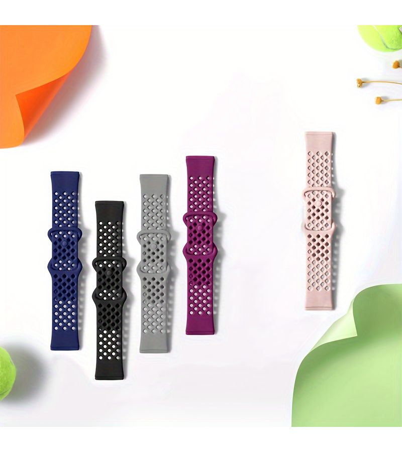 Silicone Sport Strap For Fitbit Versa 4 3 Sense 2 Sense Dark Blue Small - Image 2