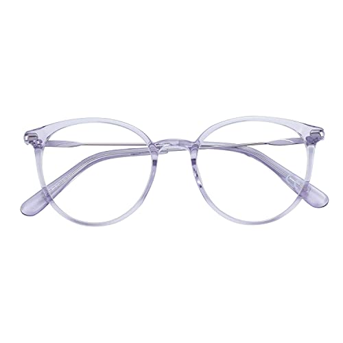 ZENOTTIC Round Optical Glasses Transparent Frame Clear Lens Eyewear Non-prescription Eyeglasses for Women - Image 3