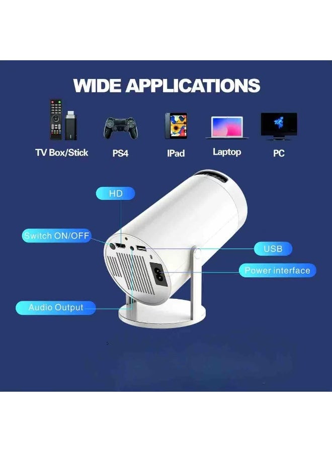 ALTRONE HY300 Smart Projector Android 12, Native 720P Resolution, Supports 4K Input, 180° Rotatable Mini Projector with Auto Keystone, Screen Mirroring for iOS & Android - Image 5