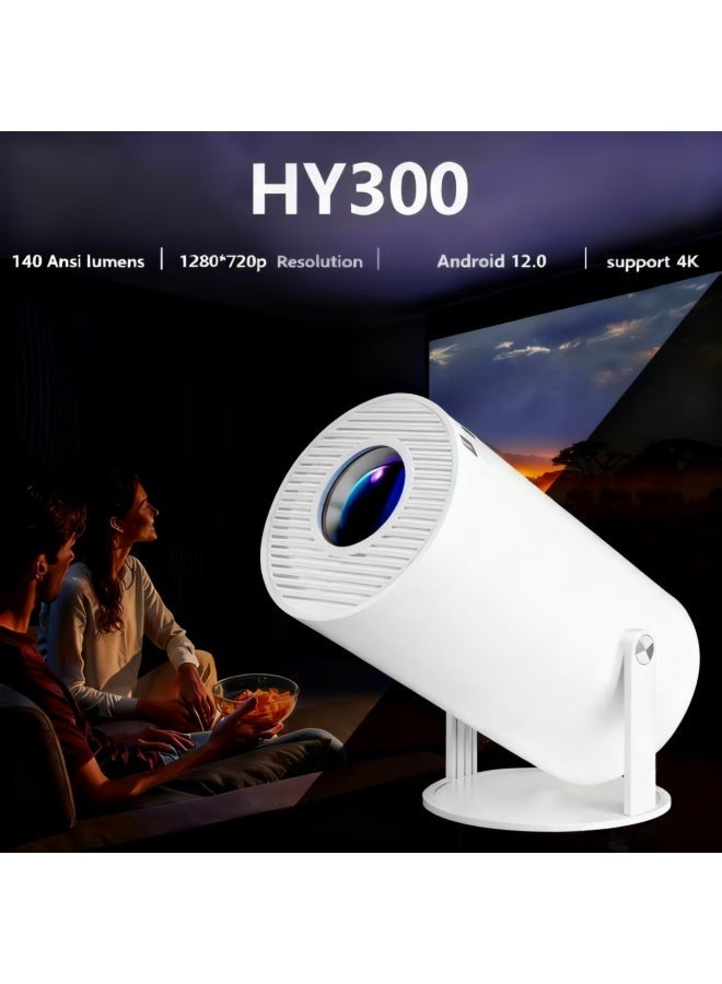 ALTRONE HY300 Smart Projector Android 12, Native 720P Resolution, Supports 4K Input, 180° Rotatable Mini Projector with Auto Keystone, Screen Mirroring for iOS & Android - Image 3