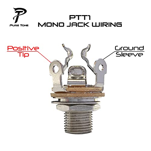 Pure Tone Technologies Pure Tone Multi-Contact 1/4 inch Mono Output Jack | Black Nickel | Dual Tension Grounds & Dual Positive Tips for Optimal Signal, Tone & Lowest Possible Noise - Image 4