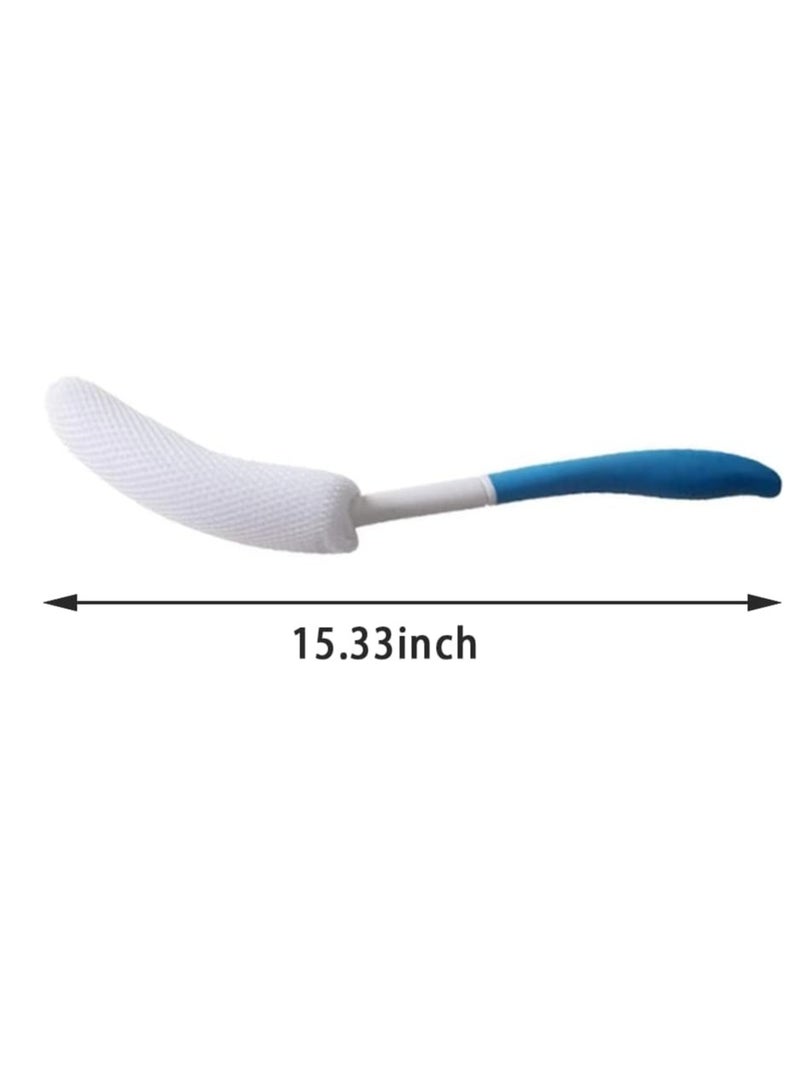 Ya YF-ANEN Long Anti-Slip Curved Handle Bath Body Brush Bath Brush for Middle Aged, Elderly/Pregnant Women Bath and Shower, 15.33 Inch - Image 3