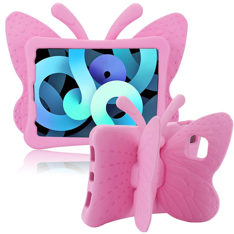 Simicoo iPad Pro 11 Case for Kids 3D Cute Butterfly EVA Light Cover with Stand Pencil Holder Shockproof Rugged Kid Proof Tablet Case for iPad Pro 11 inch 2024 2022 2020 Kids Girls Girl Gift (Pink) - Image 1