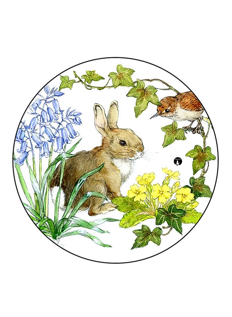 RKN Rabbit Printed Fridge Magnet  Round  Multicolour - Image 2