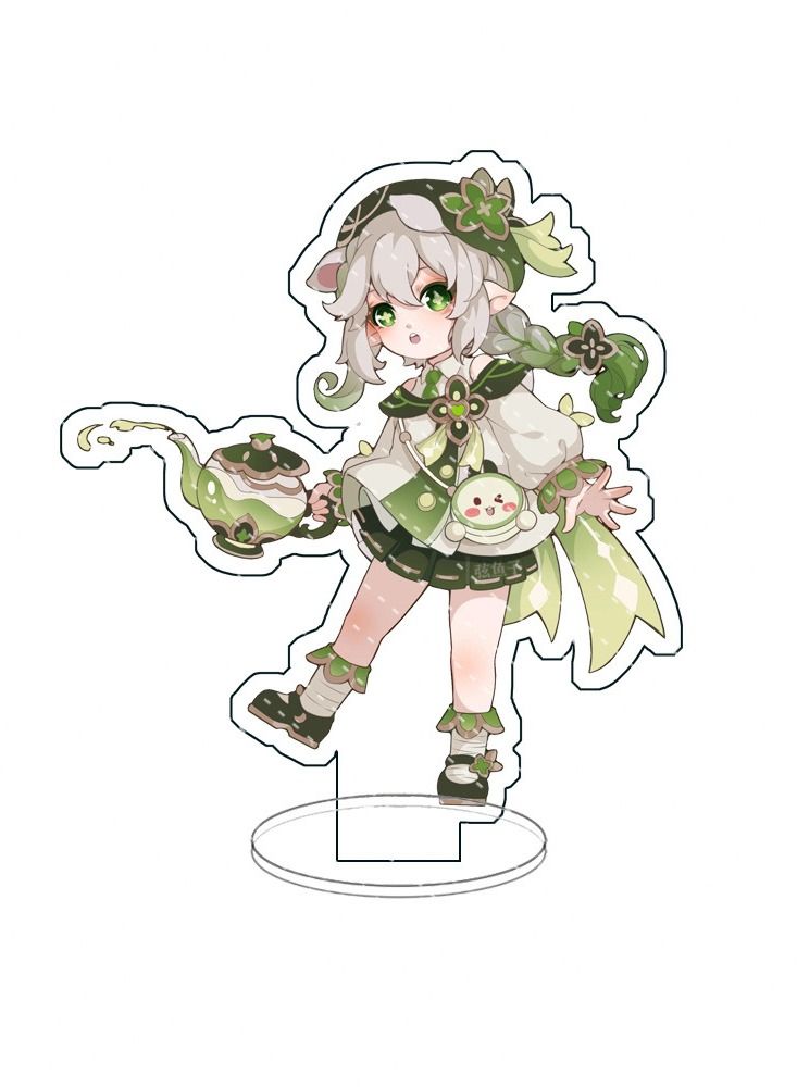 Genshin Impact Stand Figure Acrylic Ornaments Stand Model Collections Peripheral Statue Card Character Proof Series Transparent Figure Model Fans Decoration Collection Desk Decor Toys Cute(6pcs)  - Image 5