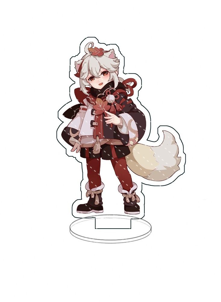 Genshin Impact Stand Figure Acrylic Ornaments Stand Model Collections Peripheral Statue Card Character Proof Series Transparent Figure Model Fans Decoration Collection Desk Decor Toys Cute(6pcs)  - Image 3