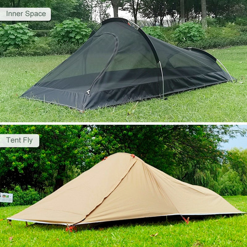 73Hours Ultralight Outdoor Camping Tent Single Person Camping Tent Water Tent Aviation Aluminum Support Portable Sleeping Bag Tent - Image 2
