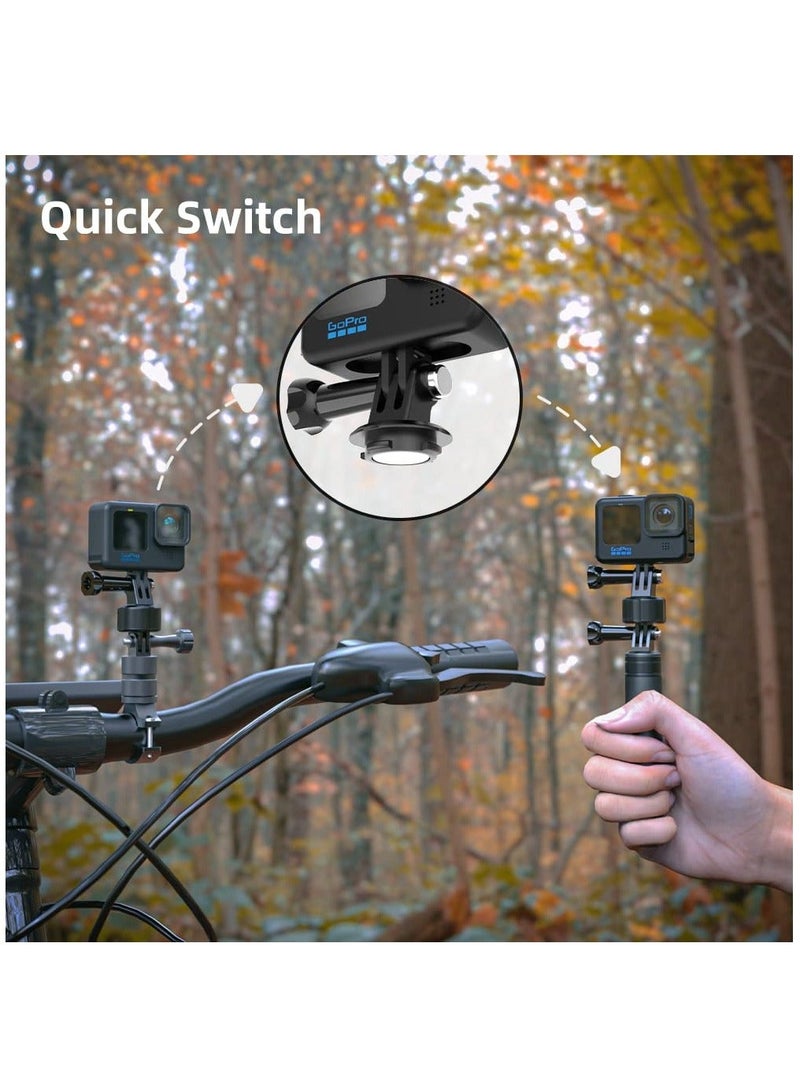 Magnetic Accessories for GoPro, Quick Release Base for Bike, Selfie Stick, Monopod, Tripod Mount, Compatible with GoPro Hero 12 11 10 Black, Akaso, Insta, DJI and More, Magnetic Accessories  - Image 3