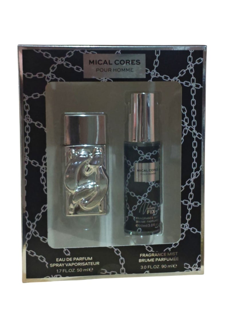 ميكال كورز P0UR HOMME - أو دو بارفان، 50 مل + رذاذ عطري 90 مل