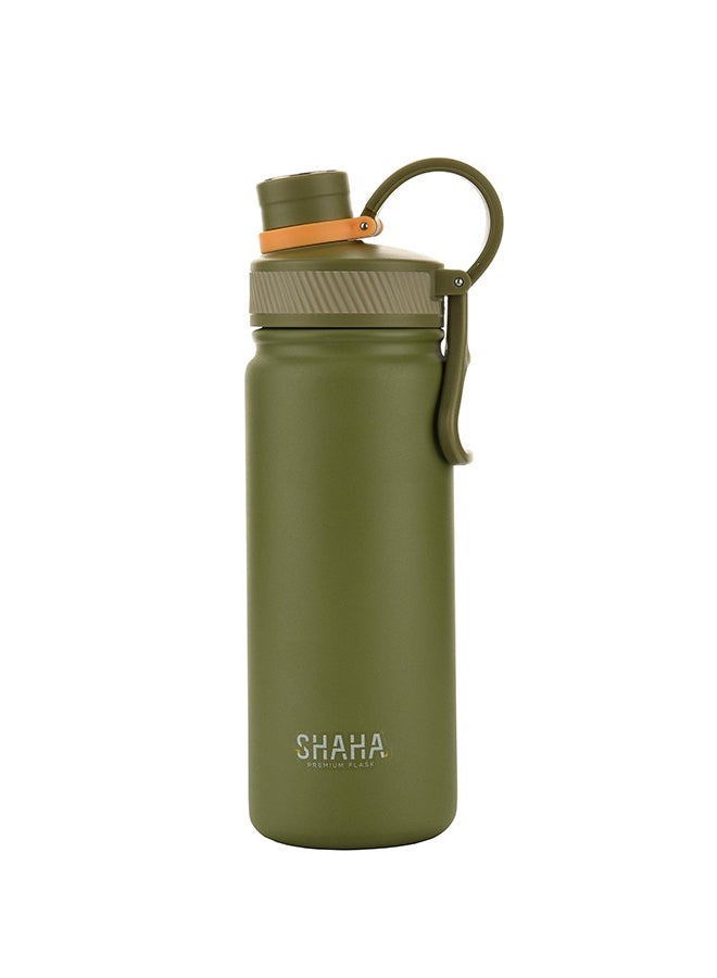 SHAHA Stainless Steel Sport Vacuum Bottle 680ML Green - Image 1