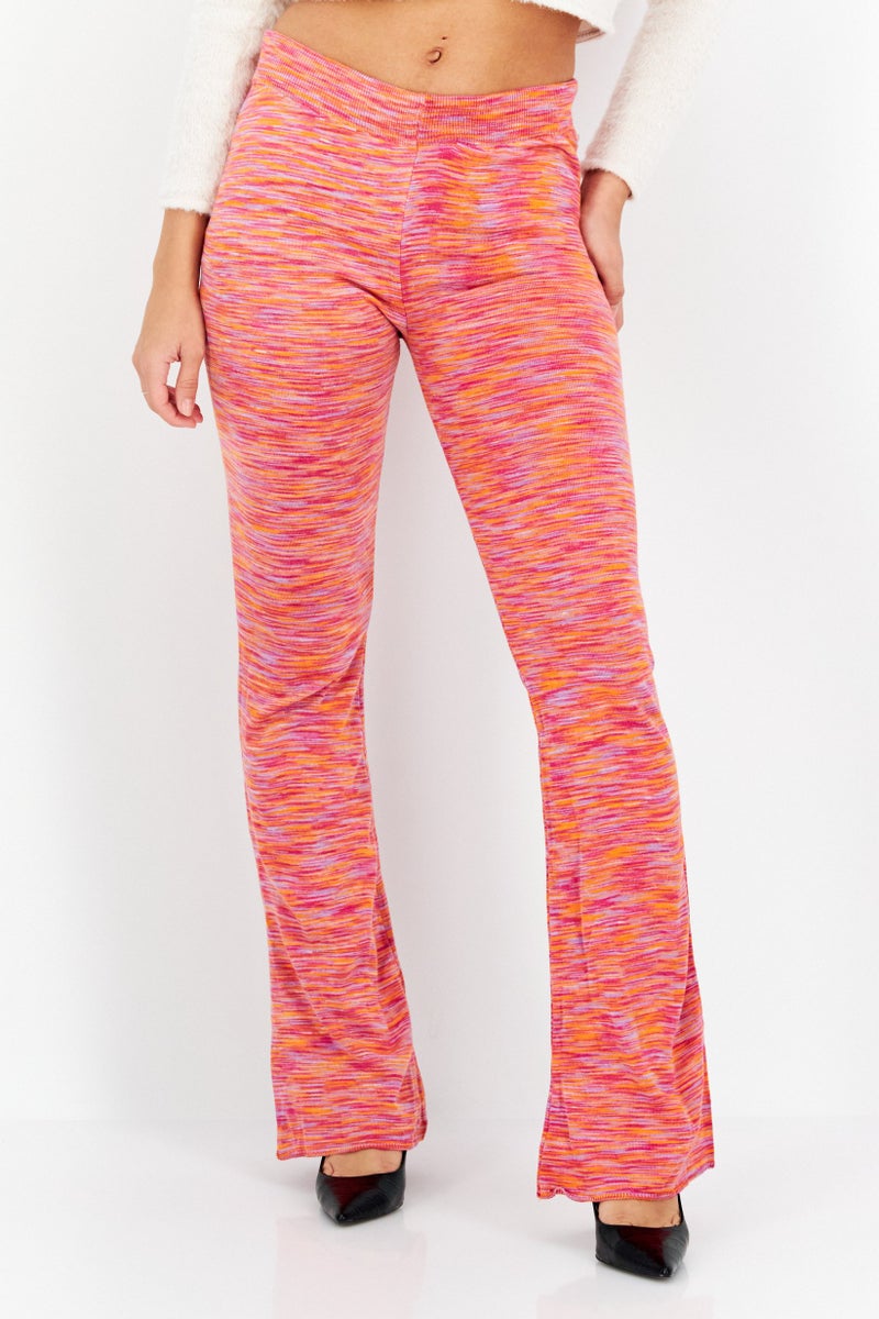 Don't Call Me Jennyfer Women Heather Pull On Flare Pants, Orange - Image 1