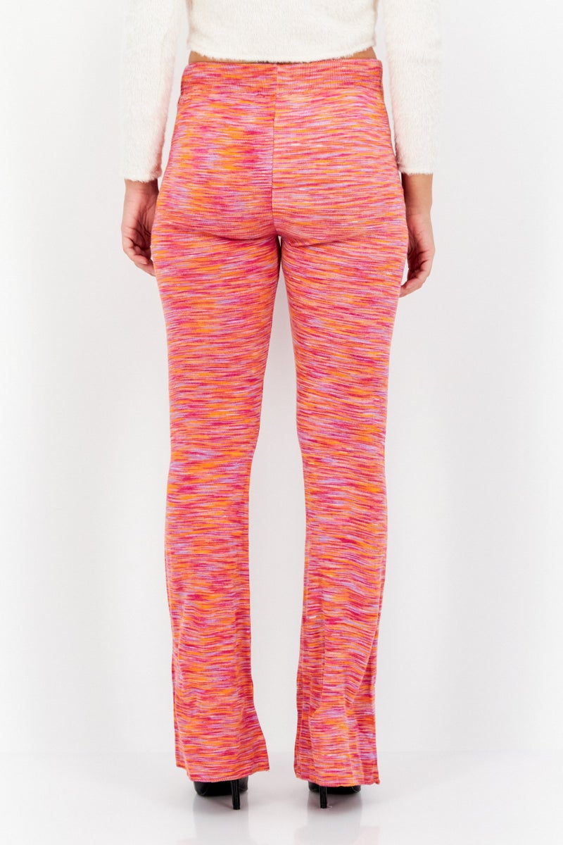 Don't Call Me Jennyfer Women Heather Pull On Flare Pants, Orange - Image 3
