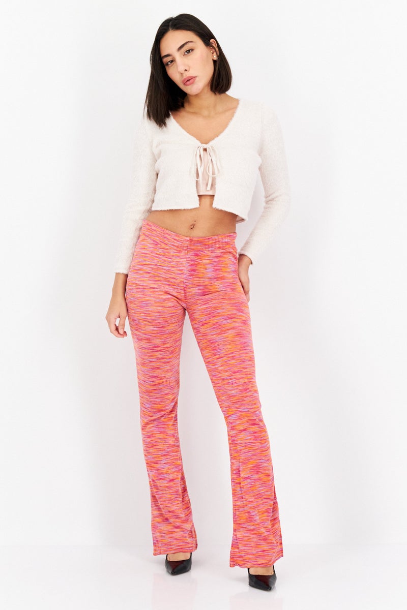 Don't Call Me Jennyfer Women Heather Pull On Flare Pants, Orange - Image 4