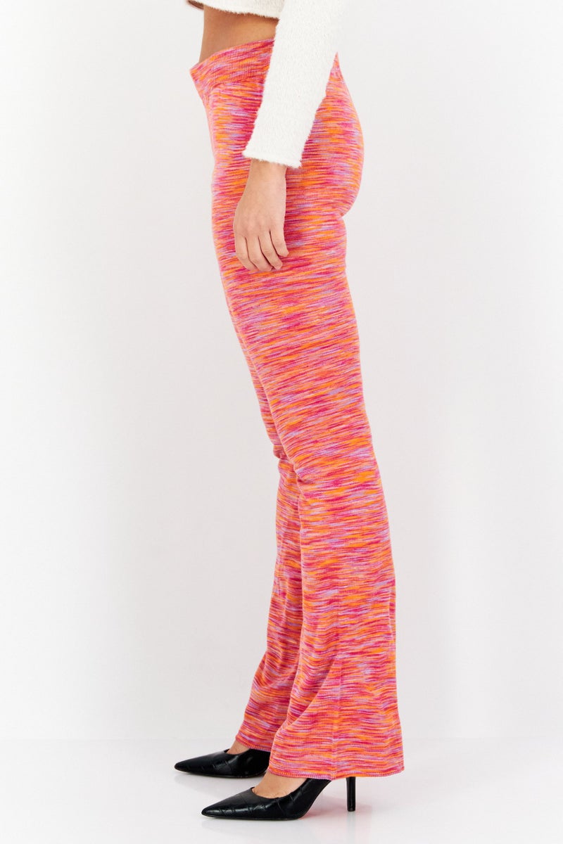 Don't Call Me Jennyfer Women Heather Pull On Flare Pants, Orange - Image 2