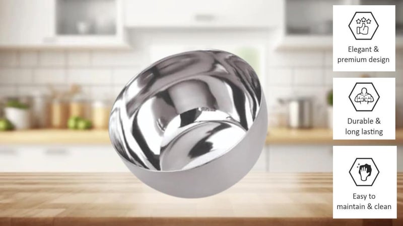 M R Stainless Steel ServingDining and Mixing Bowlkatorivatkivati with Mirror Finish 3  - Image 4