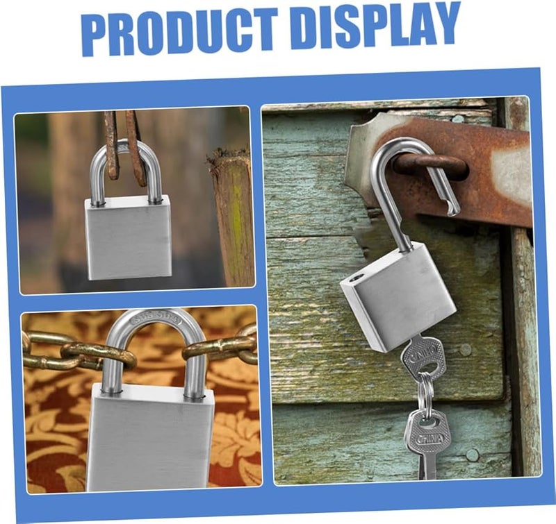Veemoon Stainless Steel Padlock Set Beam Design for Gates Fences and Garages - Image 4
