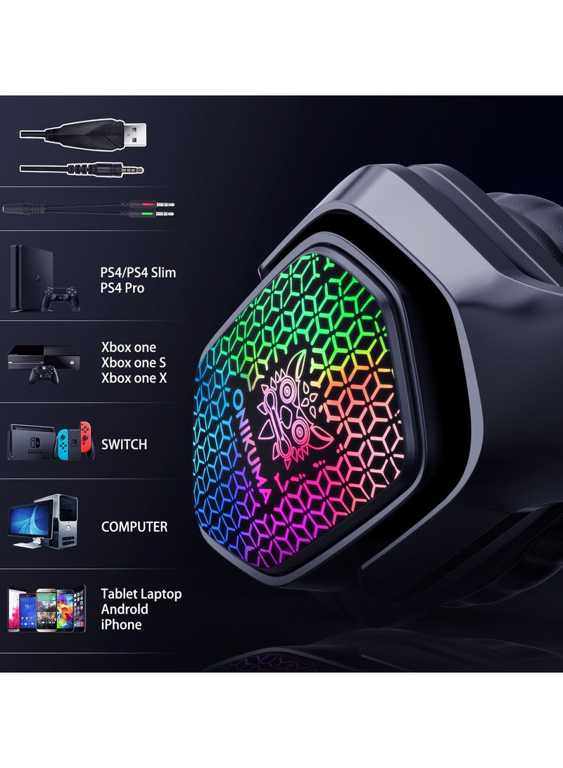 Onikuma X3 Anti-Blur Wired Headphones 3.5mm Wired Headset with Mic for Gaming - Image 4