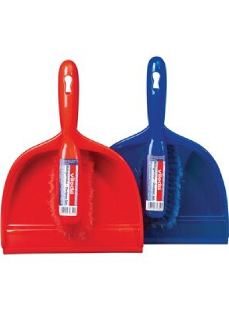 Vileda Handheld Durable and Compact Dustpan with Broom Set Assorted Color