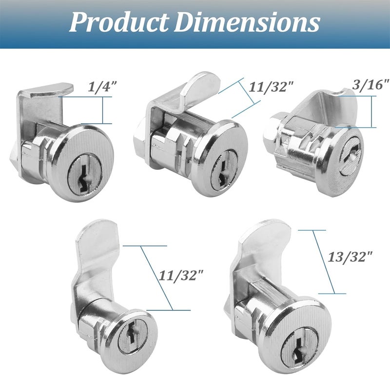 VIDABTE Mailbox Lock Replacement for Almost All Locking Mail Boxes, Multipurpose Mailbox Lock for Several Brands ILCO 1003M Keyway, File Cabinet Replacement Lock (Rotate 90° counterclockwise) - Image 2