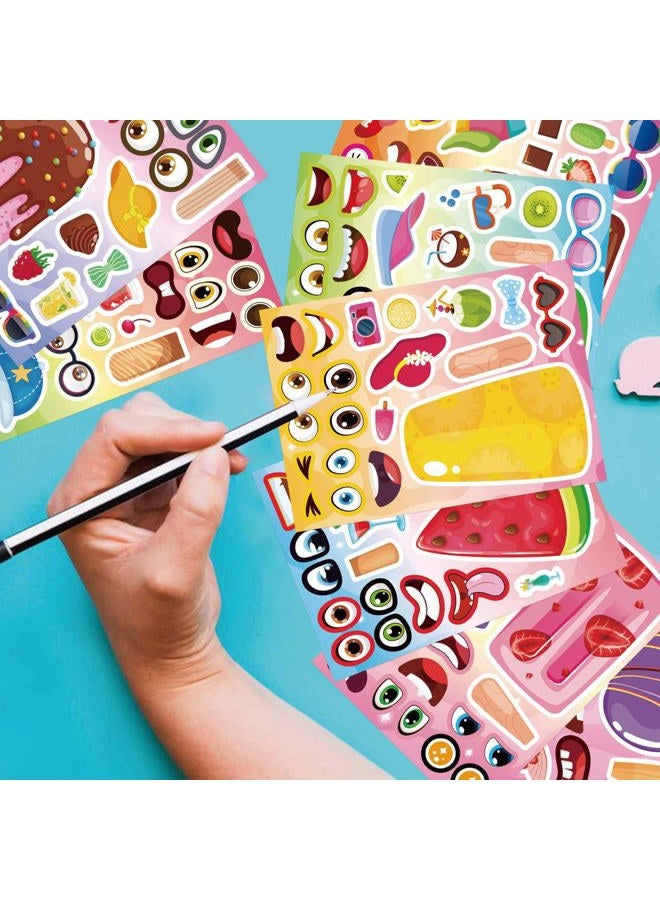 OTAITY 32 Sheets Mermaid Stickers for Kids Make Your Own Mermaid Stickers, Make a Face Mermaid Stickers Party Favors, Make a Mermaid Stickers for Kids Mermaid Birthday Party Supplies - Image 5