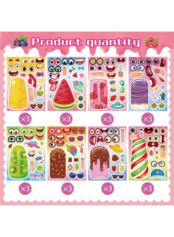 OTAITY 32 Sheets Mermaid Stickers for Kids Make Your Own Mermaid Stickers, Make a Face Mermaid Stickers Party Favors, Make a Mermaid Stickers for Kids Mermaid Birthday Party Supplies - Image 3