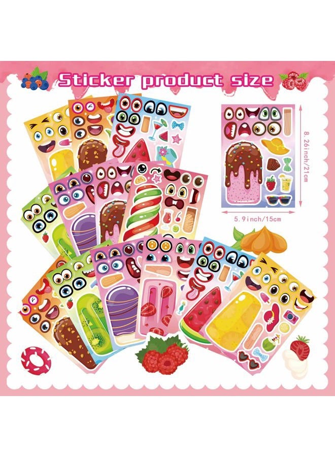 OTAITY 32 Sheets Mermaid Stickers for Kids Make Your Own Mermaid Stickers, Make a Face Mermaid Stickers Party Favors, Make a Mermaid Stickers for Kids Mermaid Birthday Party Supplies - Image 2