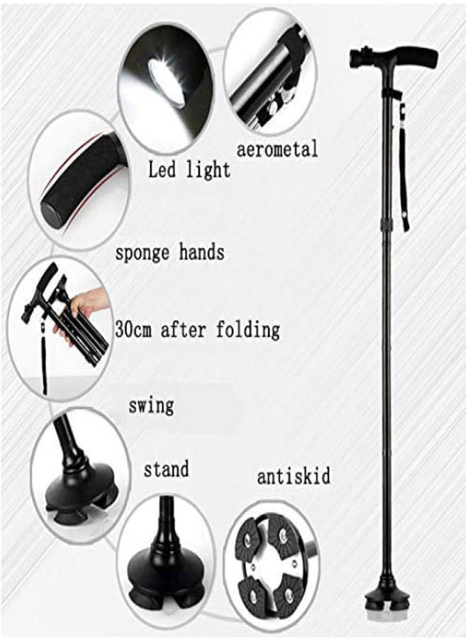 Cool Baby - Magic Cane Foldable And Adjustable Walking Stick With LED Lights - Image 1
