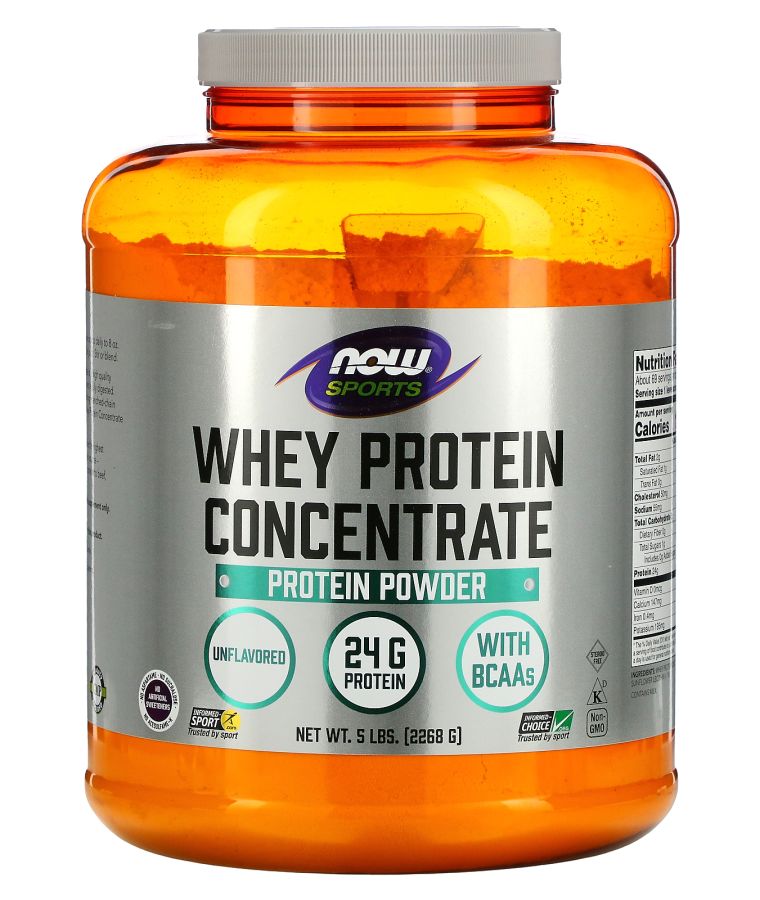 Sports Whey Protein Concentrate Protein Powder Unflavored 5 lbs (2268 g)