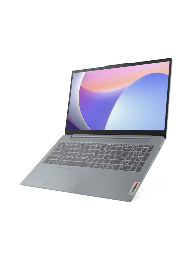 لينوفو لابتوب IdeaPad Slim 3 15IRU8 بشاشة 15.6 بوصة عالية الدقة بالكامل (1920×1080)، معالج Intel Core i3-1315U، ذاكرة وصول عشوائي 8 جيجابايت DDR5، قرص صلب SSD سعة 512 جيجابايت، معالج رسومات Intel UHD، نظام التشغيل Windows 11 Home، يدعم اللغتين الإنجليزية والعربية، لون رمادي قطبي الإنجليزية/العربية رمادي قطبي - Image 2