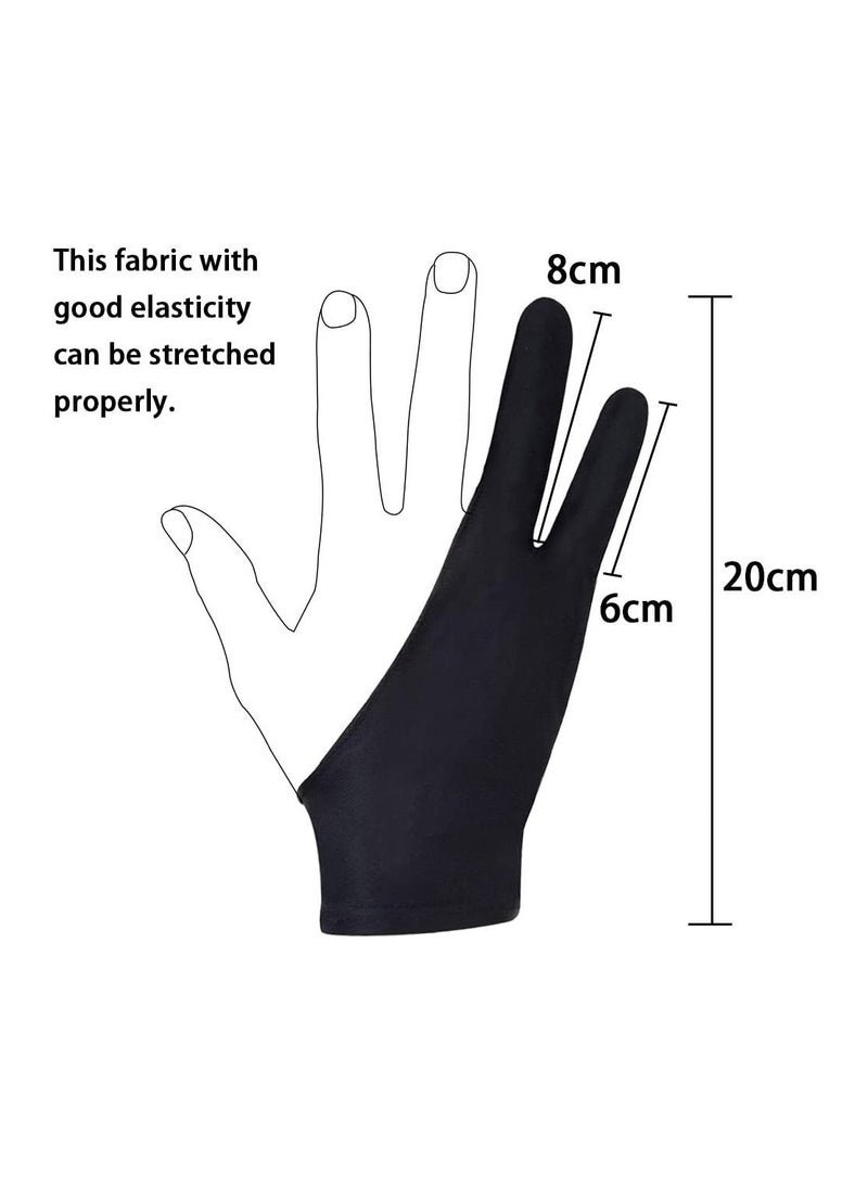 Generic 3-Piece Artist Drawing Two Finger Glove for Paper Sketching iPad Graphics Tablet  - Image 4