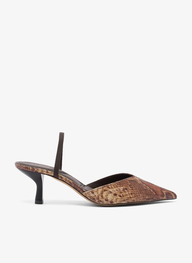 ALDO OLIVIA Snake Print Pointed Toe Pumps - Image 1