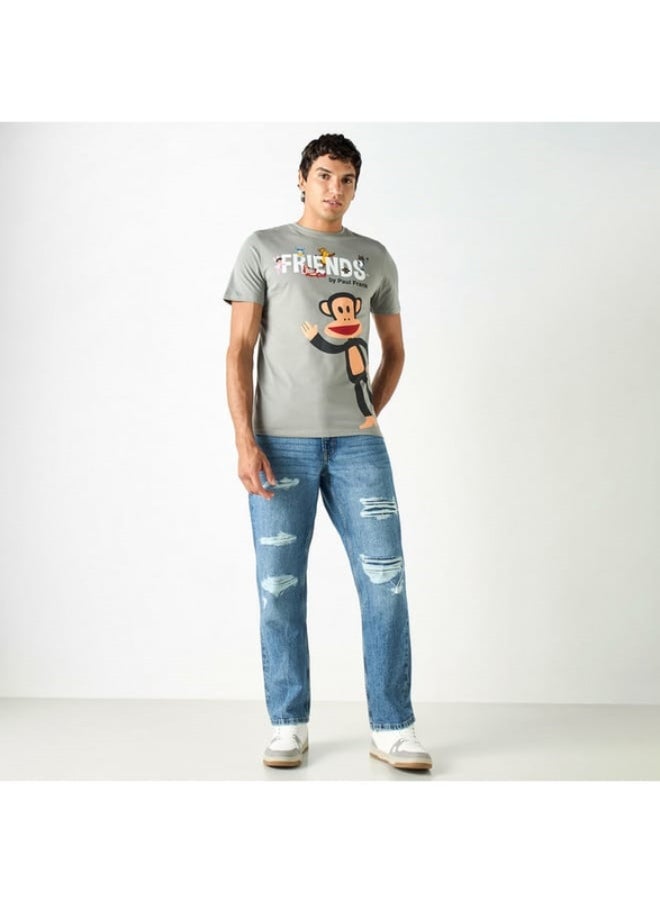 SP Characters - Paul Frank Print Crew Neck T-shirt with Short Sleeves - Image 1