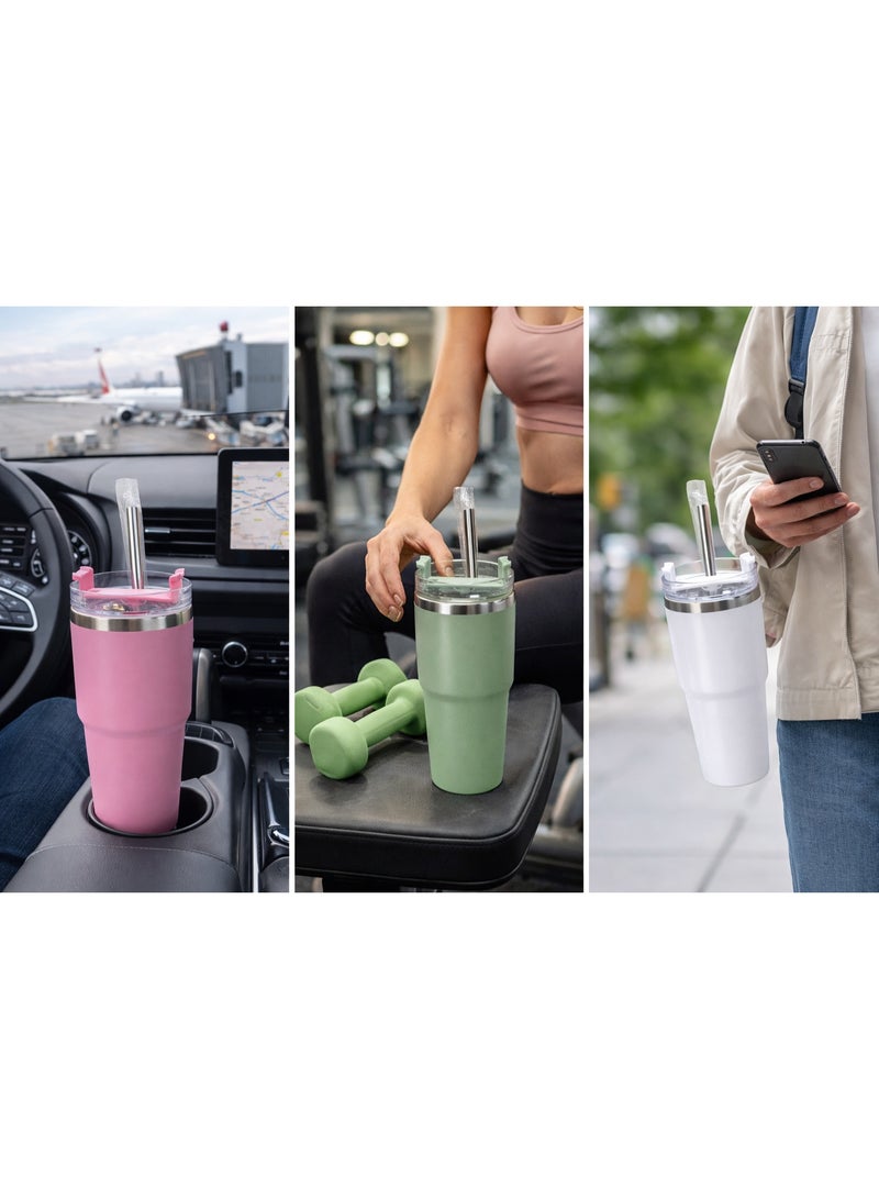 B&S BRIGHTSTONE B&S vacuum insulated Travel mug w/leak proof Lid 3 way option lid, Stainless Steel Cup 900ML - Image 4
