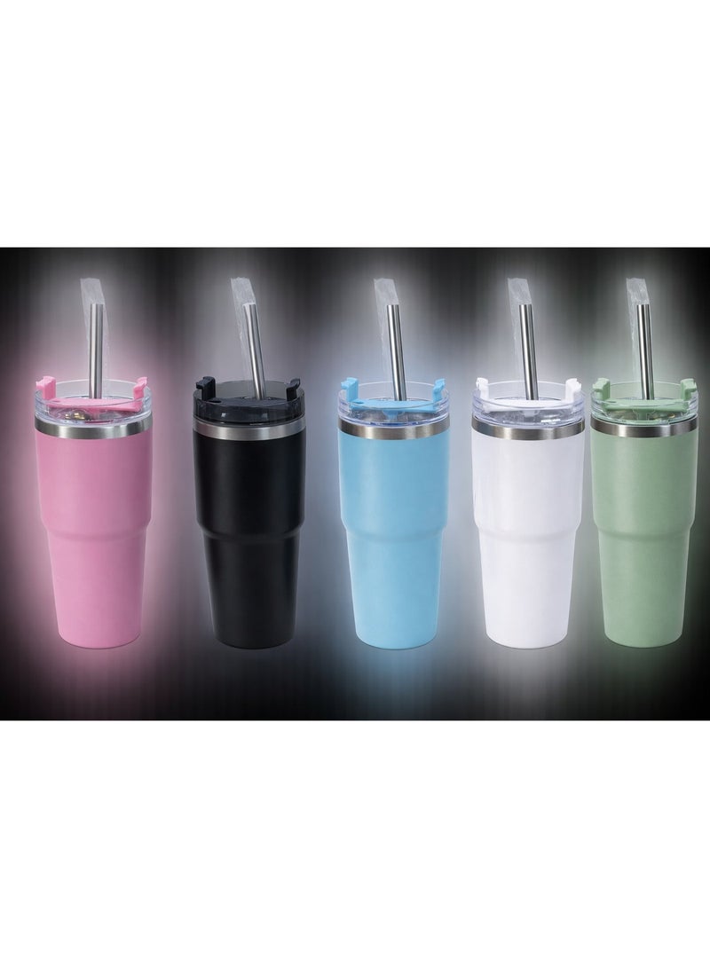 B&S BRIGHTSTONE B&S vacuum insulated Travel mug w/leak proof Lid 3 way option lid, Stainless Steel Cup 900ML - Image 3