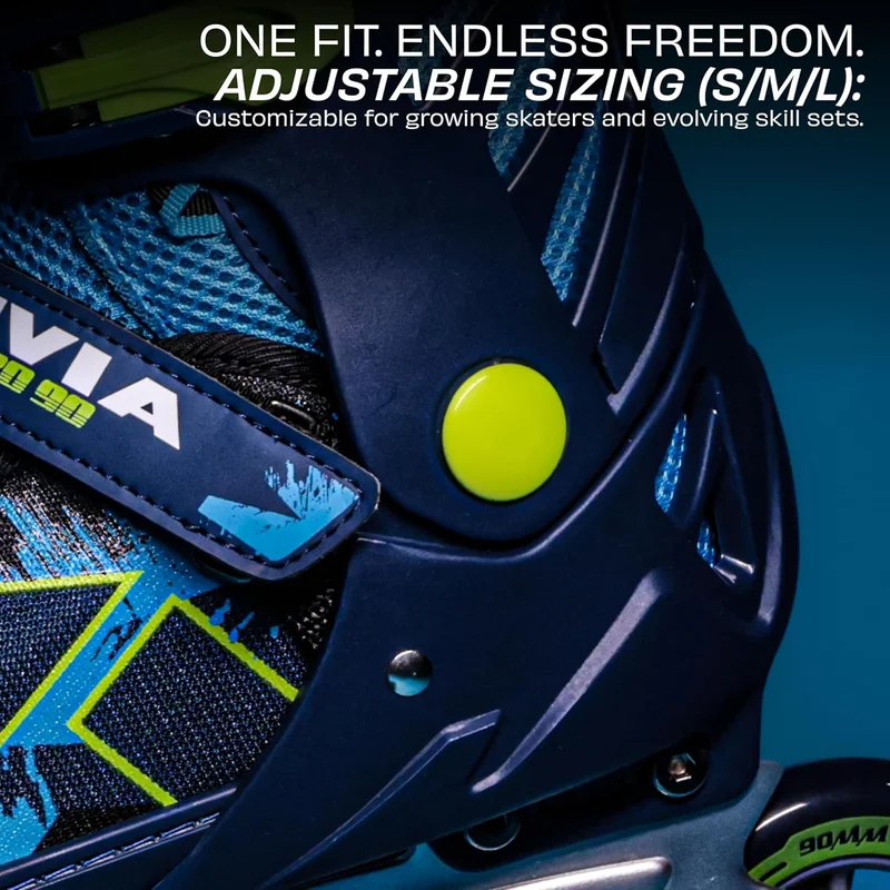Nivia  Nivia Pro 90 Adjustable Inline Skates for Kids - Blue/Green  | Best Price UAE