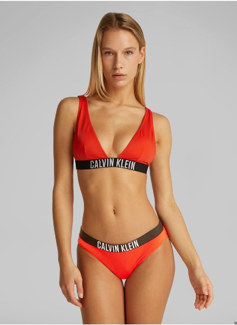 CALVIN KLEIN Women's Bikini Bottoms - Intense Power - Nylon, Red  - Image 1