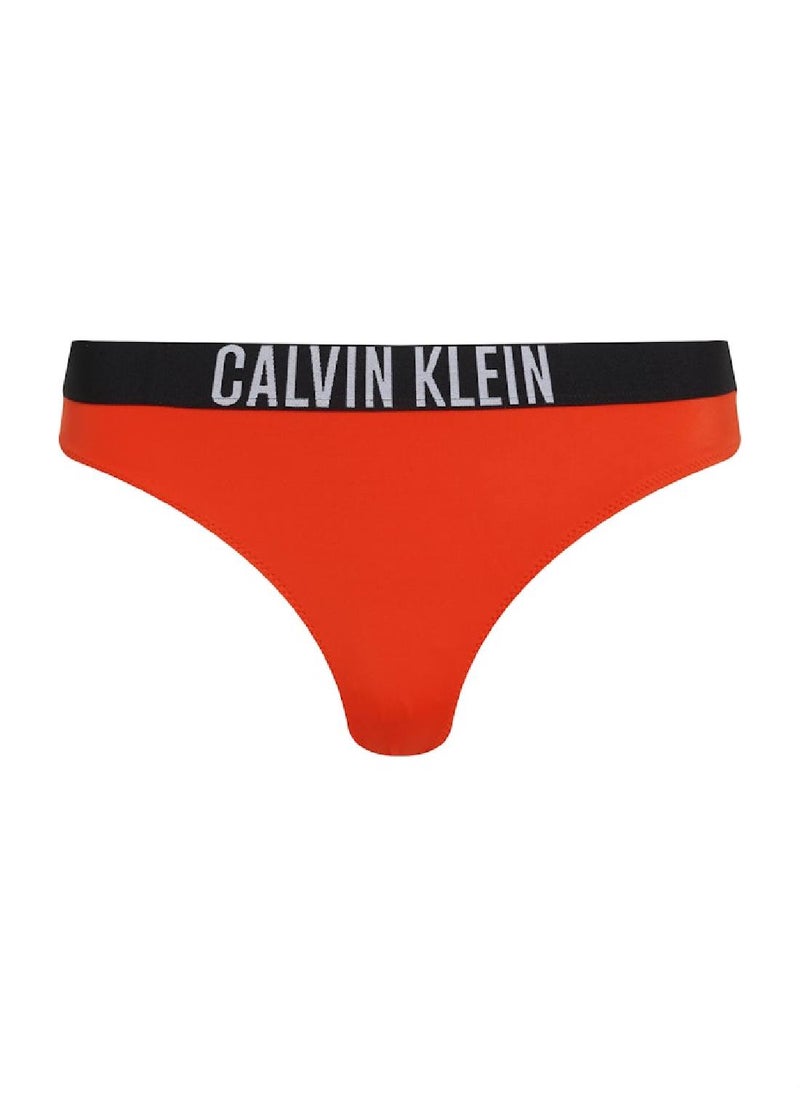 CALVIN KLEIN Women's Bikini Bottoms - Intense Power - Nylon, Red  - Image 2