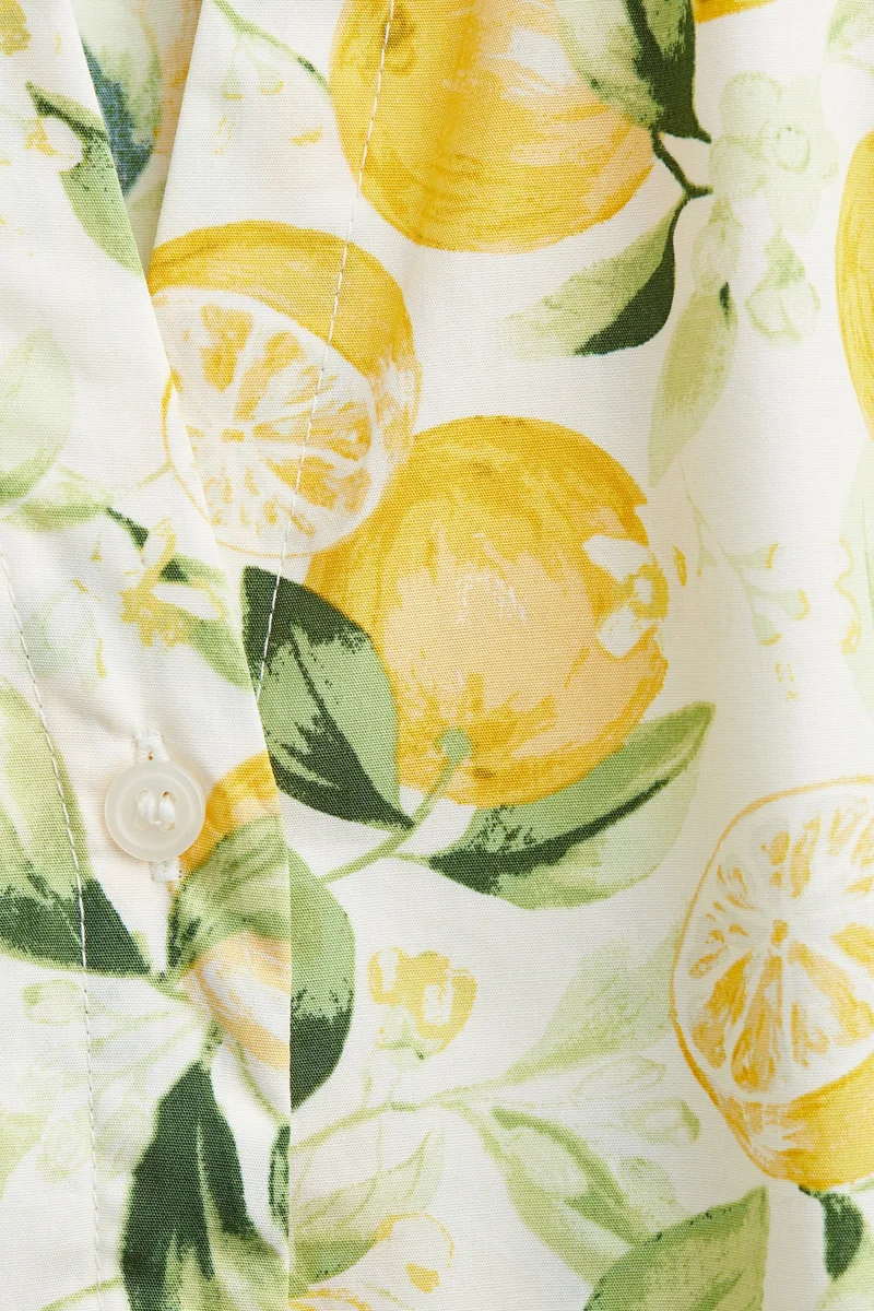 H&M Balloon-sleeved poplin blouse