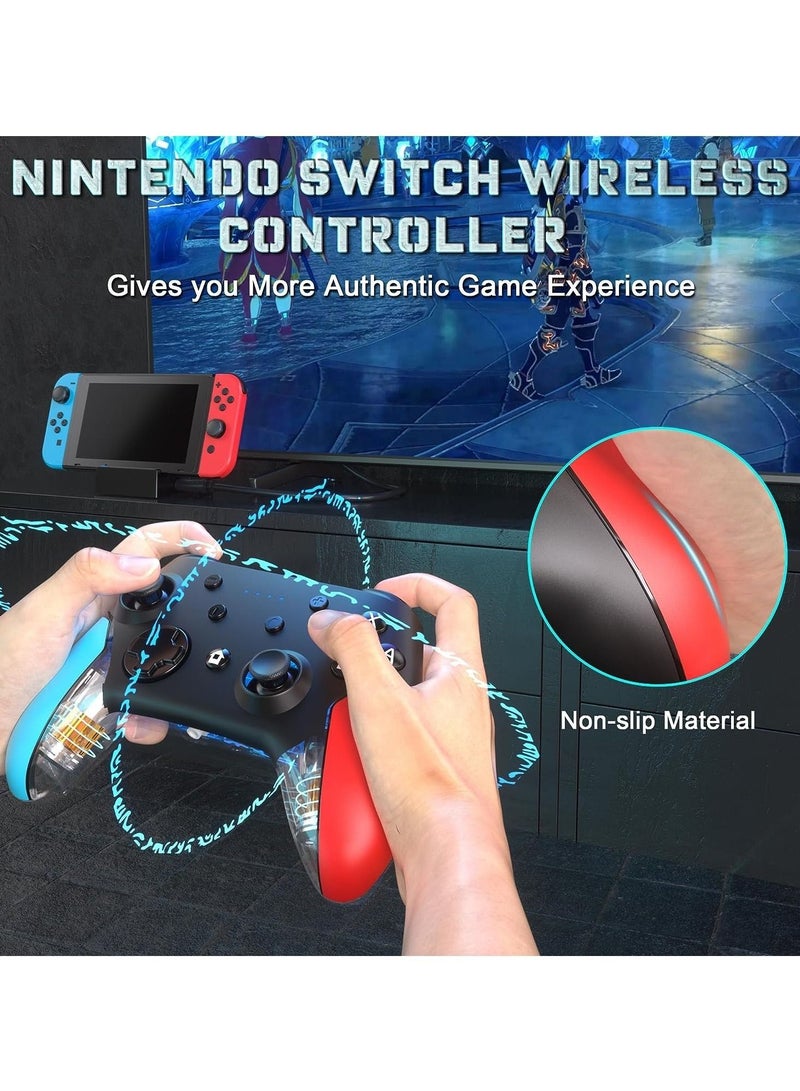 Switch Controller, Wireless Pro Controller Compatible with Nintendo Switch/Switch Lite/Switch OLED Controller for Switch with Wake-up, Turbo Vibration