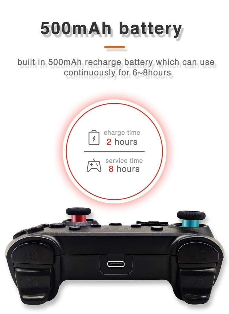 Generic Switch Controller, Wireless Pro Controller Compatible with Nintendo Switch/Switch Lite/Switch OLED Controller for Switch with Wake-up, Turbo Vibration  - Image 3