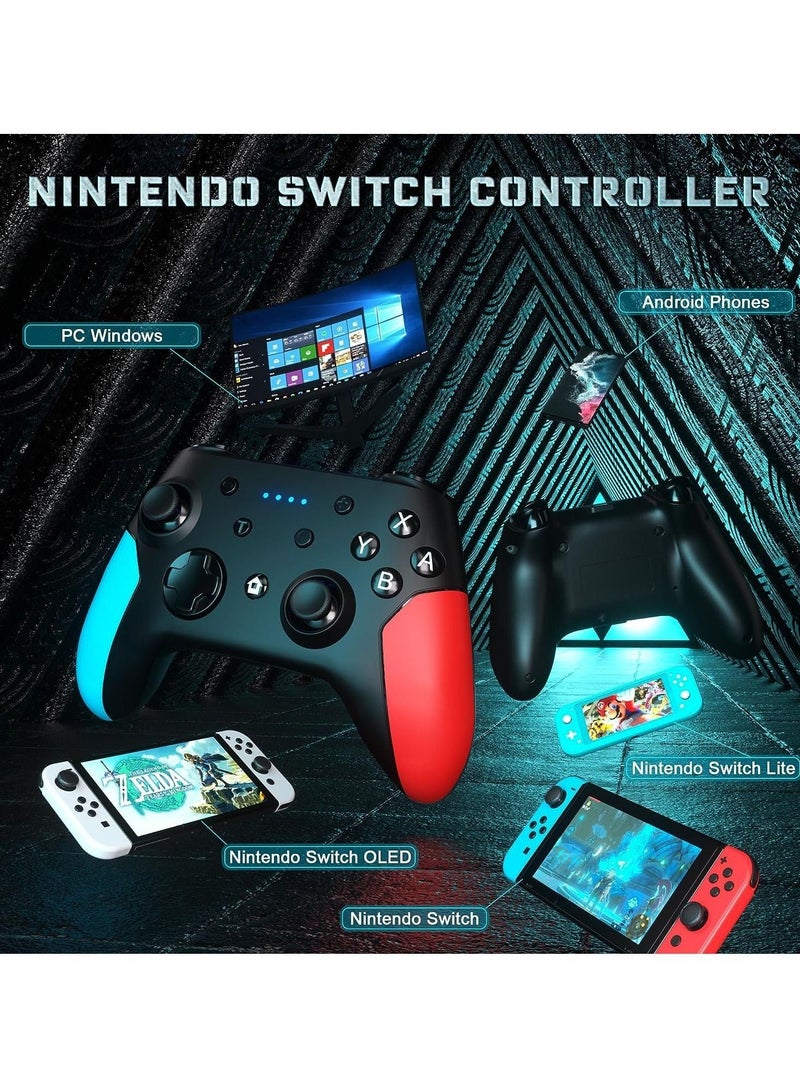 Switch Controller, Wireless Pro Controller Compatible with Nintendo Switch/Switch Lite/Switch OLED Controller for Switch with Wake-up, Turbo Vibration