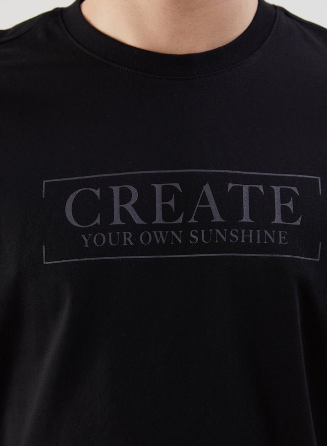 LC WAIKIKI Crew Neck Printed Jersey Men's T-Shirt - Image 3