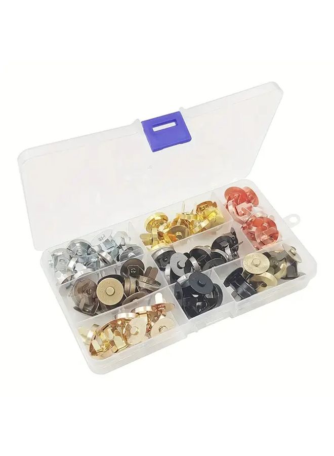 60 Sets 14mm Mixed 6 Colors Magnetic Buckle Thick Boxed - Image 5