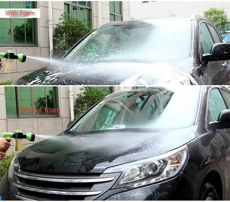 KAHEIGN Garden Hose Foam Sprayer, 8 Patterns High Pressure Nozzles Watering Sprayer Soap Dispenser with Soap Reservoir for Car Washing Pets Shower Plants Watering - Image 3