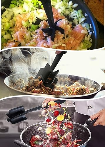 FANBODTA Meat Chopper for Ground Beef Heat Resistant Ground Beef Smasher for Hamburger Meat Nylon Hamburger Chopper Utensil Potato MasherProfessional Multifunctional Heat Resistant Easily Mix and Chop - Image 3
