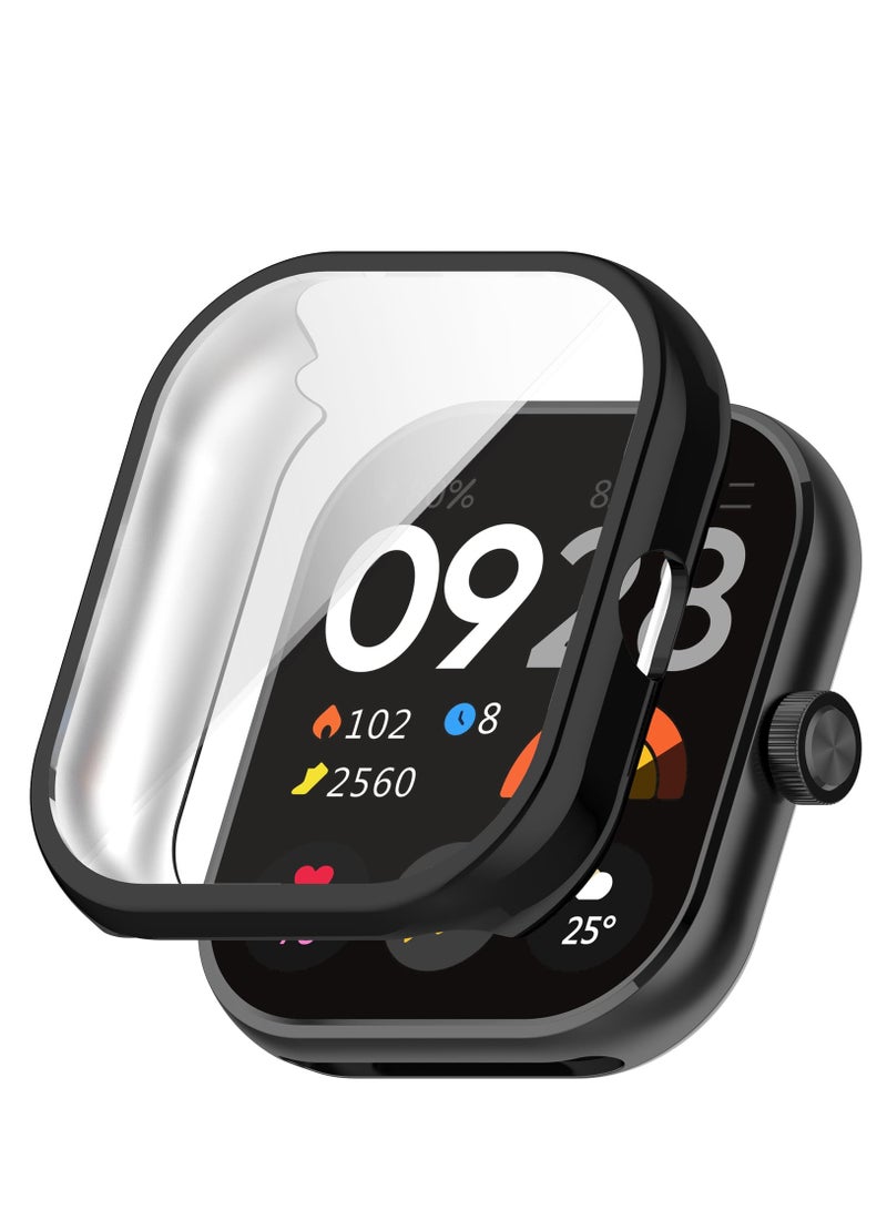 Case Compatible with RedMi Watch 4 Smartwatch with TPU Protective Cases (Black) - Image 1