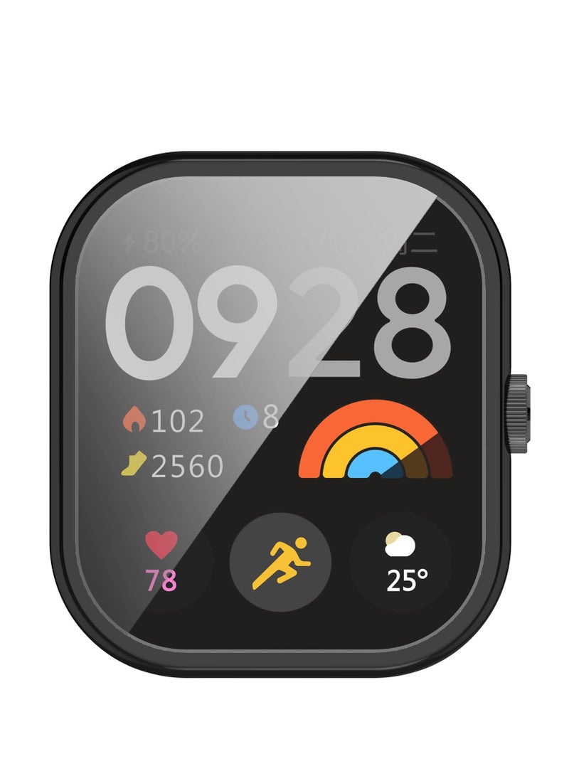 Case Compatible with RedMi Watch 4 Smartwatch with TPU Protective Cases (Black) - Image 3