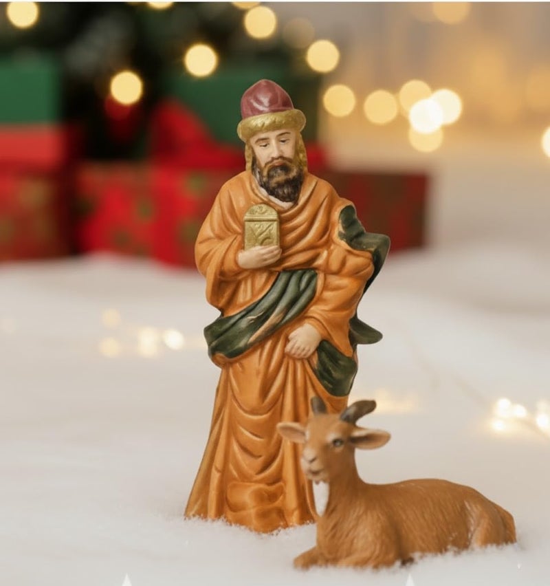 Floweraura Decorative Christmas Crib Nativity Jesus Family Set 9 Pieces Christmas Gifting for Neighbour, Employees, Friends, Colleague | Showpiece Idol for Home Decor - Image 5