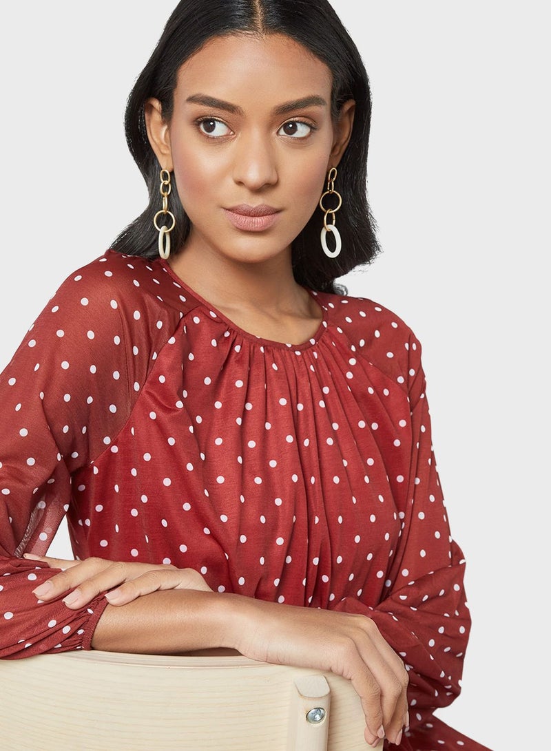 SIVVI for HANIYA Polka Dot Midi Dress  - Image 3
