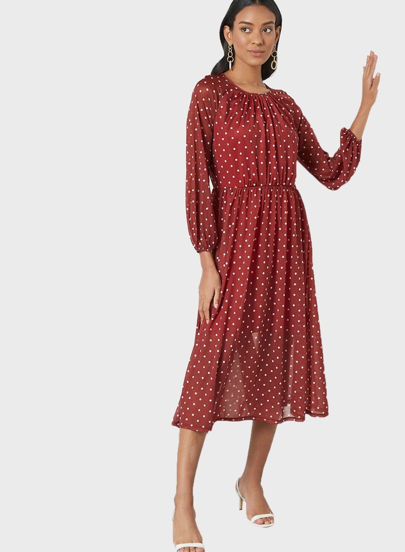 SIVVI for HANIYA Polka Dot Midi Dress  - Image 4